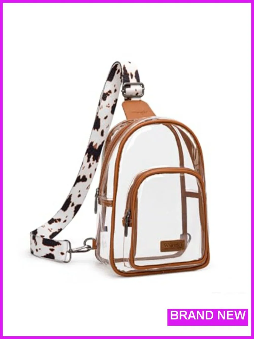 Clear Crossbody Sling Bag Women Stadium Approved PVC Purse Concerts